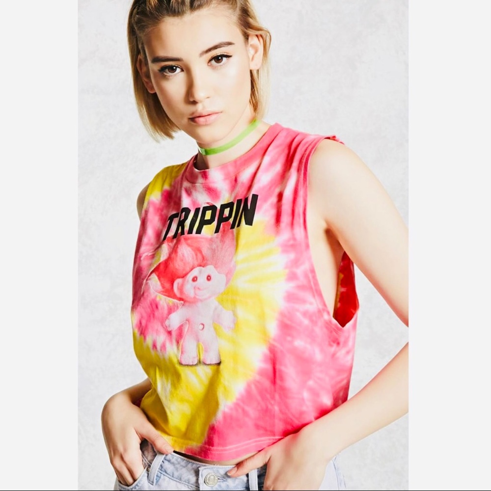 80’s Vibe Trippin Trolls Crop Top